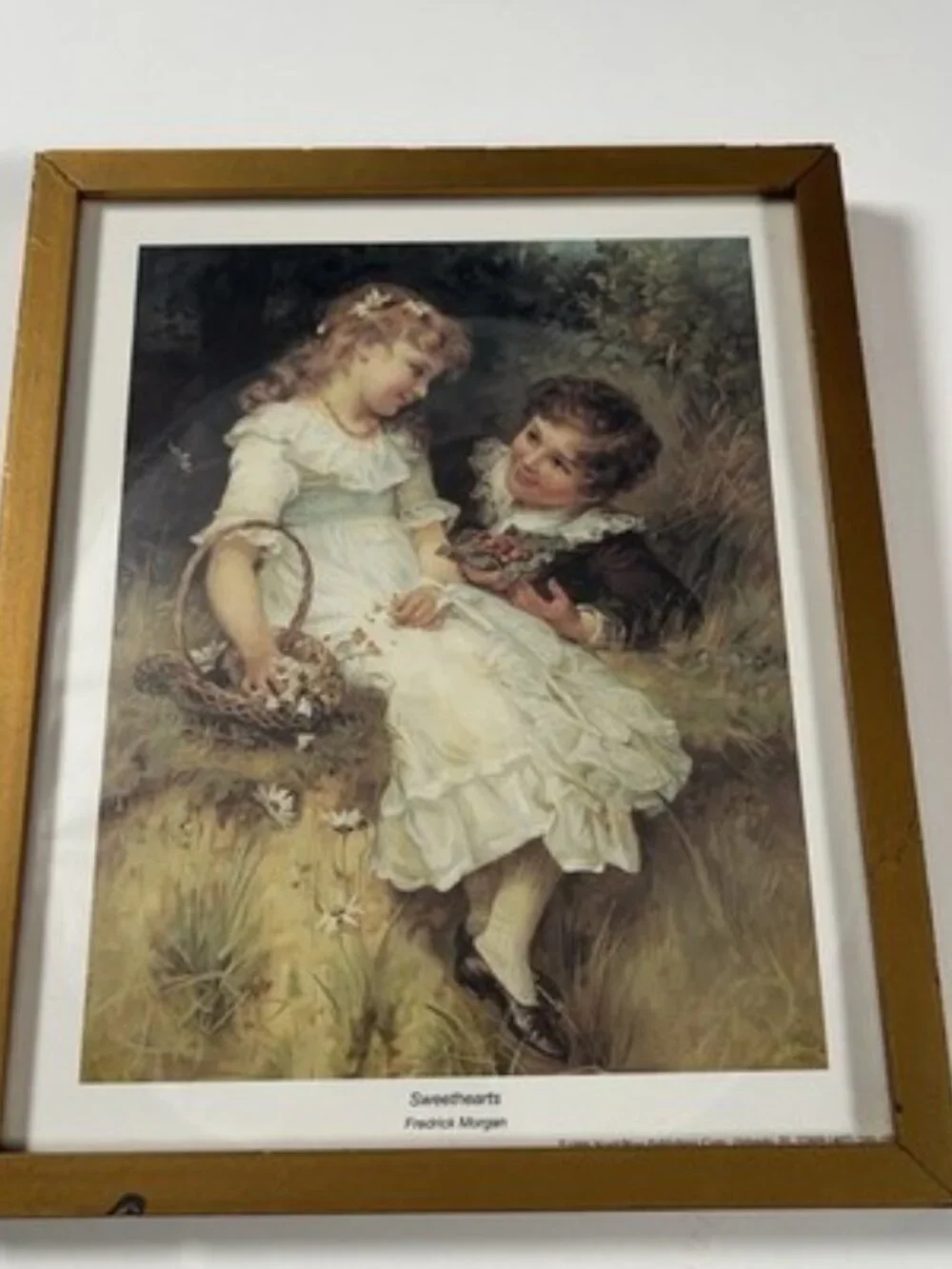 Vintage Sweethearts by Frederick Morgan 1996 Lithograph Print Gold Frame